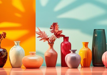 Assorted Decorative Vases Colorful Background 955834 950