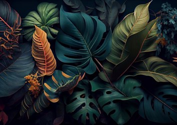 Leaf Nature Backgrounds Pattern Illustration Plant Backdrop Design Abstract Vibrant Green Nature Wallpaper Illustration Generative Ai 188544 12680